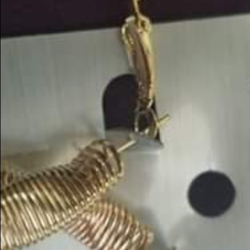 Gold toned hoop earrings